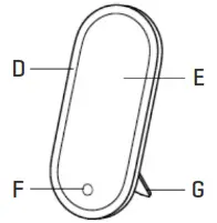 SHARPER IMAGE Portable Makeup Case with LED Mirror -DESCRIPTION OF PARTS 2