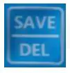Save, Del icon