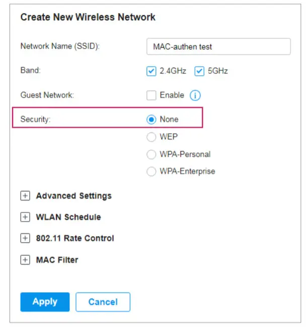 tp-link MAC Based Authentication Configuration - figure 8