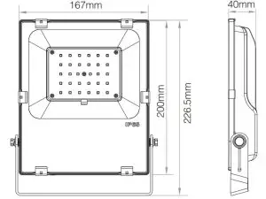 MiBOXER RGB CCT LED Floodlight - Technical Parameters 2