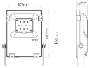MiBOXER RGB CCT LED Floodlight - Technical Parameters 4