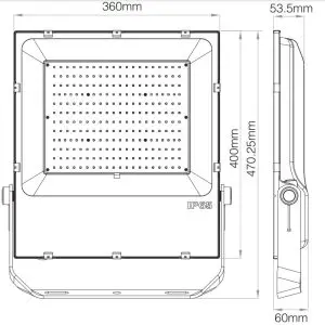 MiBOXER RGB CCT LED Floodlight - Technical Parameters 7