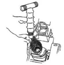HOLMAN 7700H Solid Metal Travelling Sprinkler User Guide - While holding the Connector Nut, thread the Arm Assembly Centre Post onto the Travelling Sprinkler and hand tighten