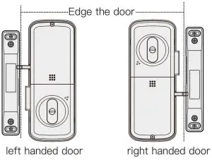 Kaadas R6G Gate Digital Lock - left handed door