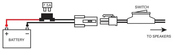 Boss Motorcycle Speaker - Power Switch