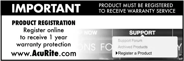 ACURITE Weather Forecaster - PRODUCT REGISTRATION