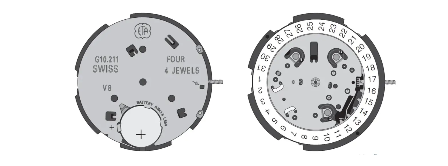 Hamilton Caliber G10.211 Watch Movement Instruction Manual