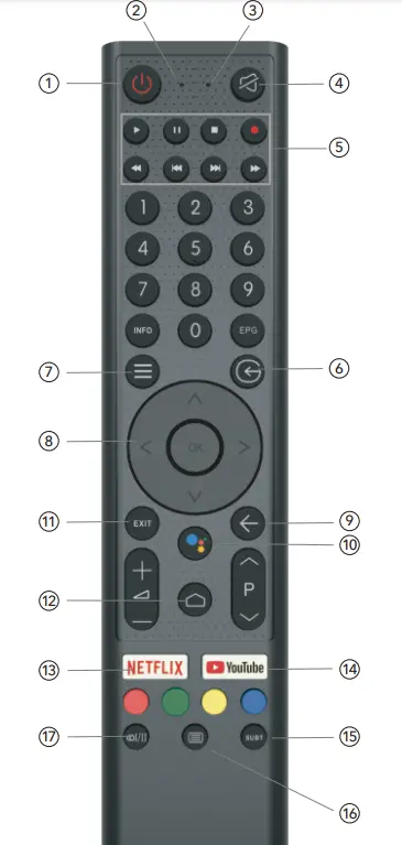 TESLA 32E610BHS Series 6 Android LED TV - REMOTE CONTROL
