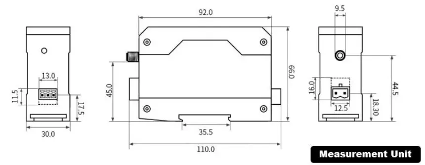 EBYTE E96-DTU Wireless Modem- Dimensions