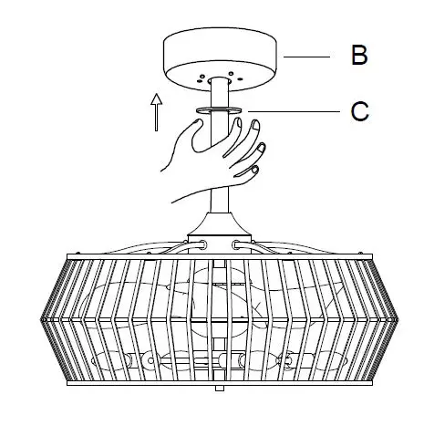 WAREHOUSE DW01W20 12 Inch Ceiling Fan-12