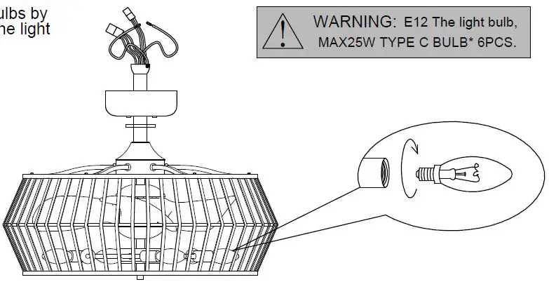 WAREHOUSE DW01W20 12 Inch Ceiling Fan-9a