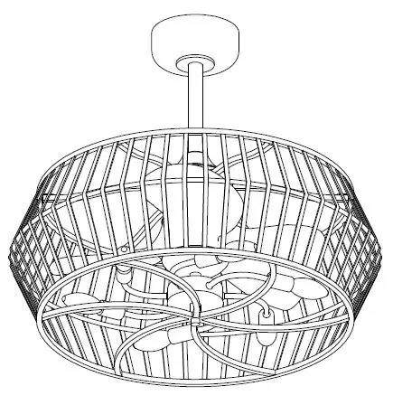 WAREHOUSE DW01W20 12 Inch Ceiling Fan