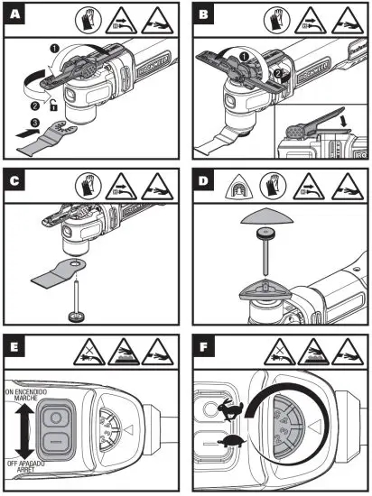 ROCKWELL F30 Sonicrafter 31 Piece 3.5 Amp Variable Speed Oscillating Multi Tool Kit - figure 2