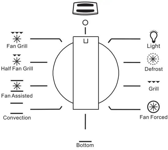 ARTUSI CAO900 90cm Electric Built In Oven - button