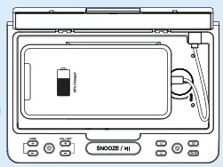 Voxx Accessories SUVC300 Stereo Alarm Clock with UVC Sanitizer - Charge up