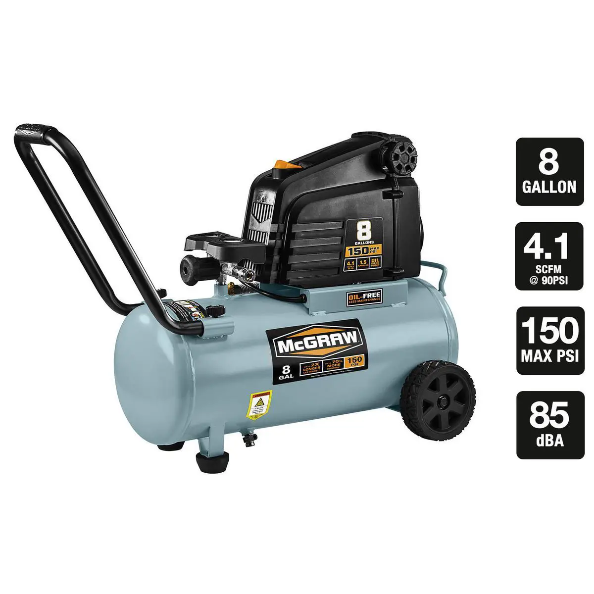McGRAW-64294-8-Gallon-Oil-Free-Portable-Air-Compressor-product