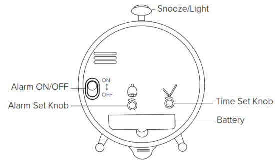 EQUITY 25655 Analog Quartz Alarm Clock - Power Up