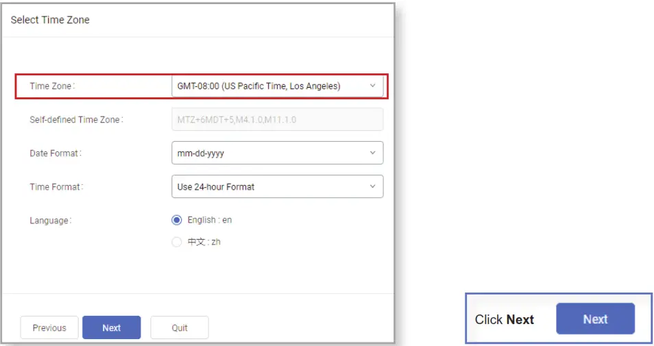 AIPHONE IXW PBXA Device - izard - Time Zone