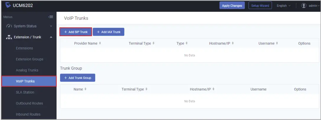 AIPHONE IXW PBXA Device - runk Settings