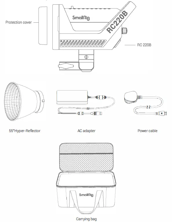 SmallRig 220W Bi Color LED Video Light FIG `1