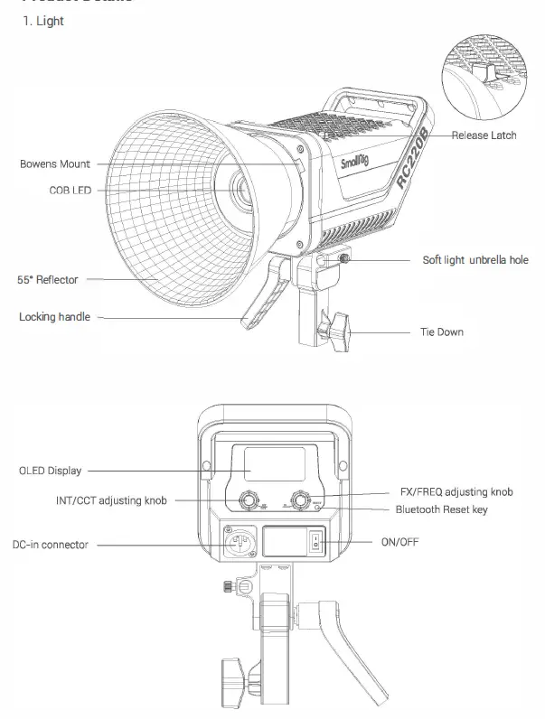 SmallRig 220W Bi Color LED Video Light FIG 2