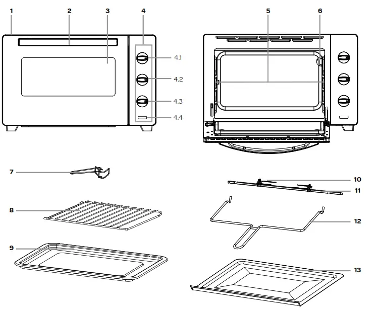 INVENTUM OV457B Freestanding Oven - fig 1