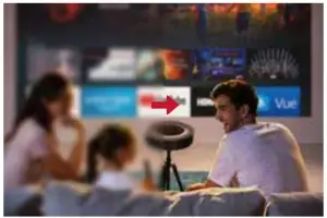 a group of people in a room