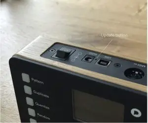 a close up of a speaker