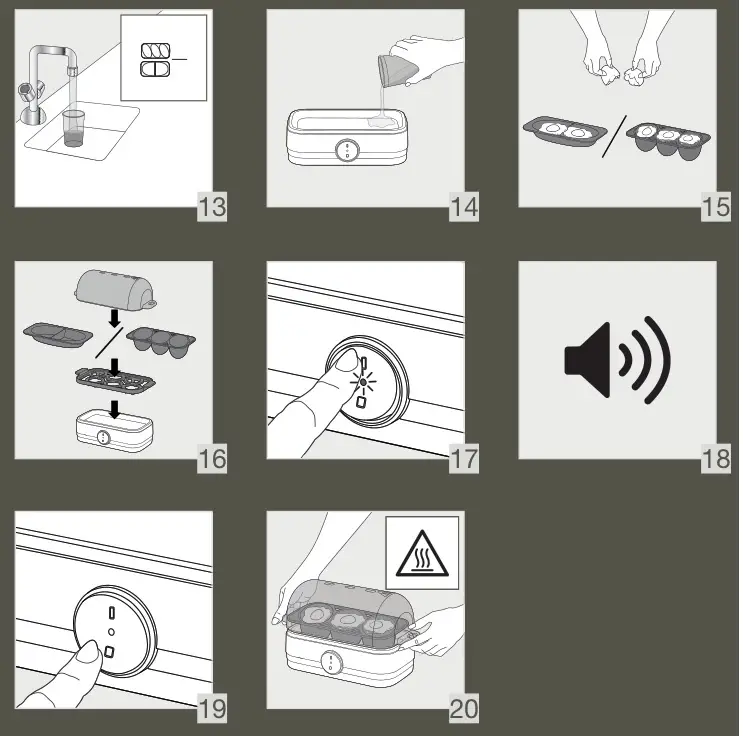 KRUPS KW221850 Simply Eggs 6PC Egg Cooker - How to Make Poached Eggs Egg Sandwich