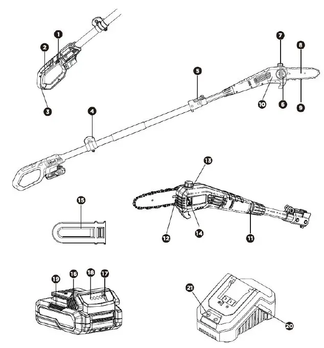 TEXAS PCX2000 Cordless Chainsaw 16