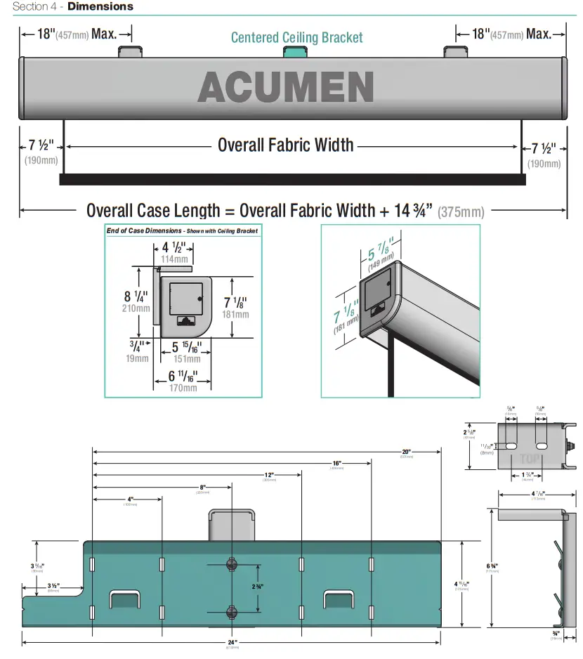 DRAPER Acumen M Manual Projection Screen - fig 11