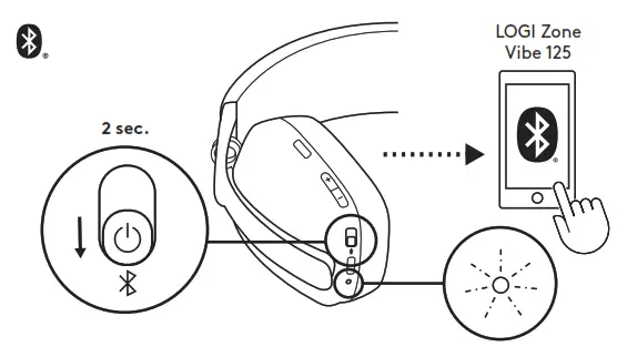 logitech ZONE VIBE 125 Wireless Over Ear Headset - fig6