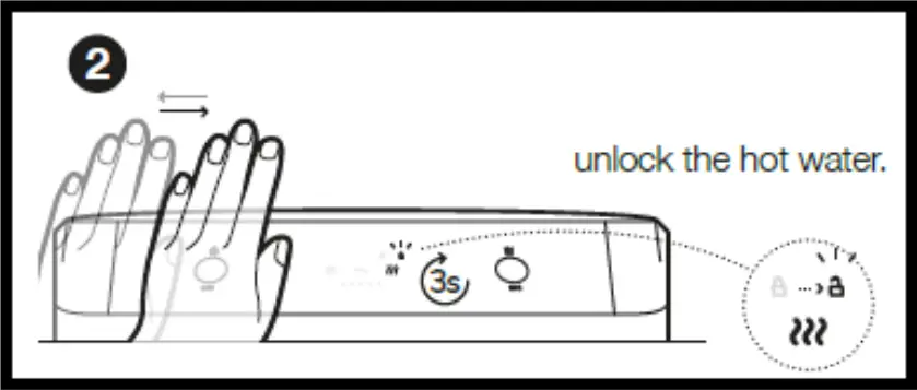 OASIS P1CMPVHSK Contactless Pou Hot Cold and Room Temperature Water Dispenser - DISPENSING HOT WATER 2