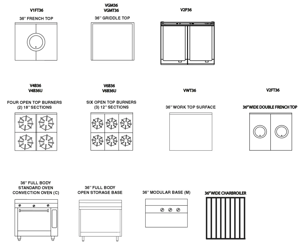 VULCAN VGT24B Heavy Duty Range - HEAVY DUTY RANGES
