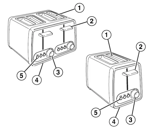 Hamilton Beach 22781 Modern Chrome 2 Slice Toaster fig 1