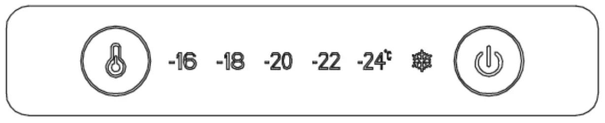 Amica BZ2263 2 Integrated Upright Freezer - CONTROLS