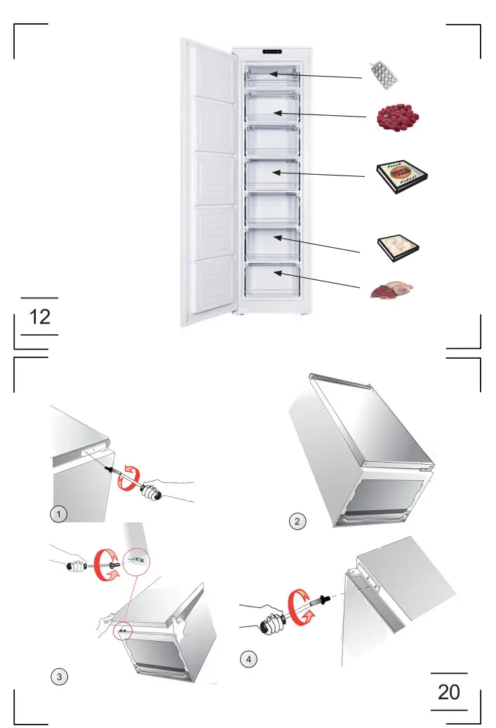 Amica BZ2263 2 Integrated Upright Freezer - chambers 1