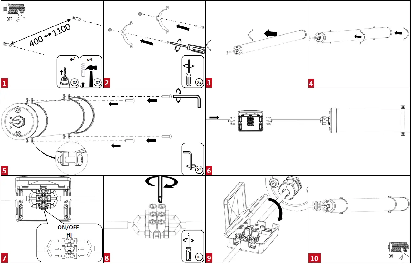 resistex 601750 Argos 5301lm BL 4000K LED Tubular Luminaire 2