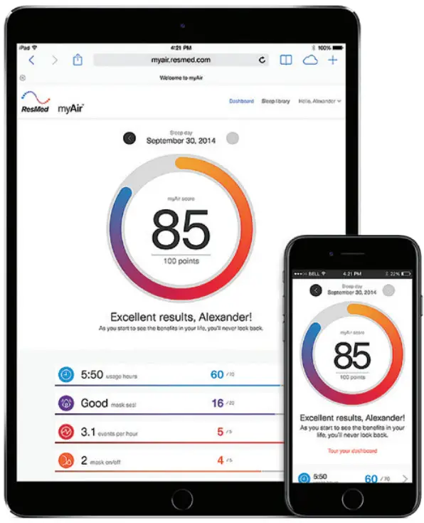 APRIA ResMed AirSense 10 Sleep Therapy Device - fig 13