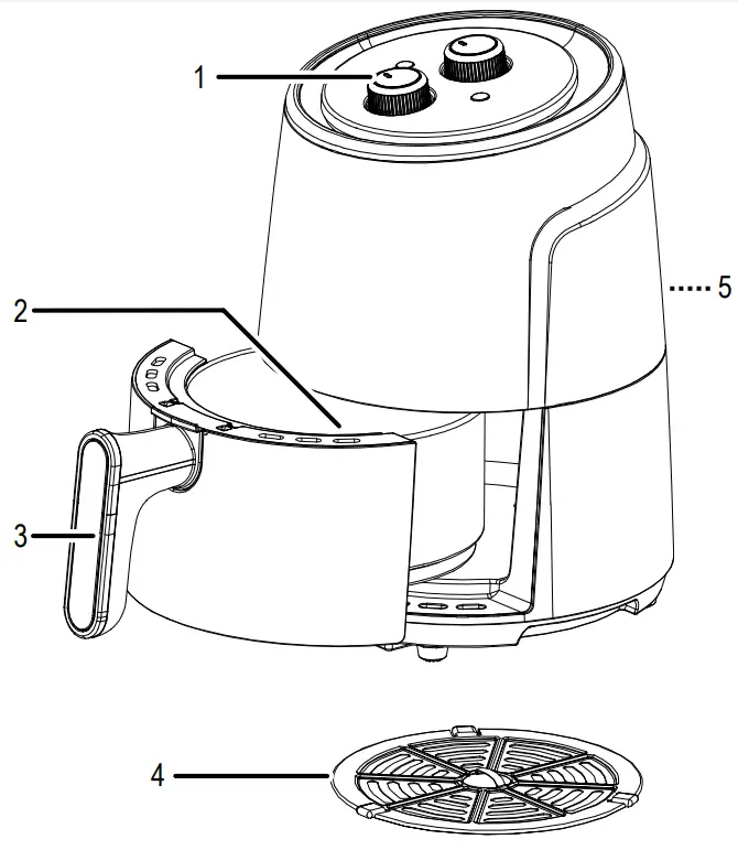 CONRAD 2389920 15 L Hot Air Fryer - Product overview
