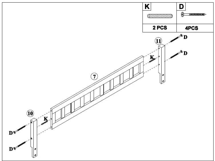 GODEER LT000504LXLAAE Gray Twin Size Loft Bed FIG (12)