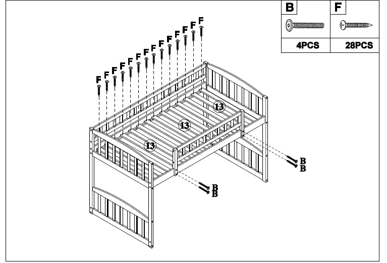 GODEER LT000504LXLAAE Gray Twin Size Loft Bed FIG (13)