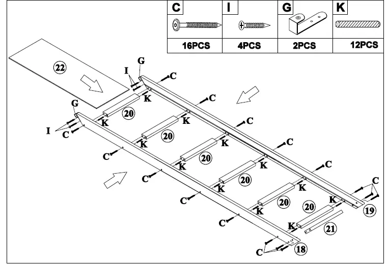 GODEER LT000504LXLAAE Gray Twin Size Loft Bed FIG (15)