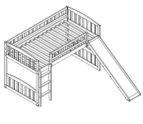 GODEER LT000504LXLAAE Gray Twin Size Loft Bed FIG (17)
