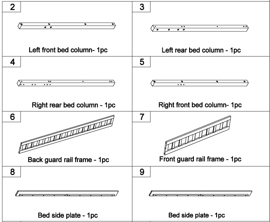 GODEER LT000504LXLAAE Gray Twin Size Loft Bed FIG (4)