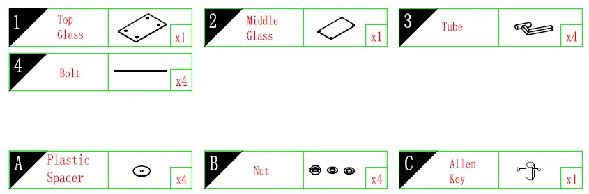 THE-HOME-DEPOT-D01-CT004 39.1-Inch-Black-Rectangle-Glass-Coffee-Table-with-Storage-fig-1