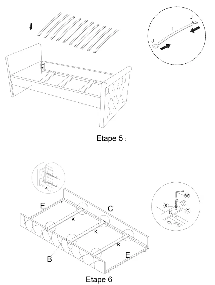 GODEER W487S00065LXL Black Twin Size Daybed with Trundle Upholstered Tufted Sofa Bed fig1