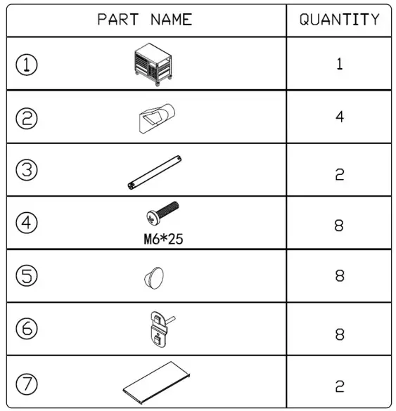 SEALEY AP36MWS Mobile Workstation 10 Drawer 1140mm - ASSEMBLY 2