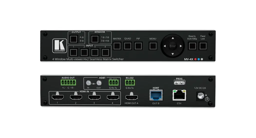Kramer Mv-4x Multiviewer 4x2 Seamless Matrix Switcher User Guide