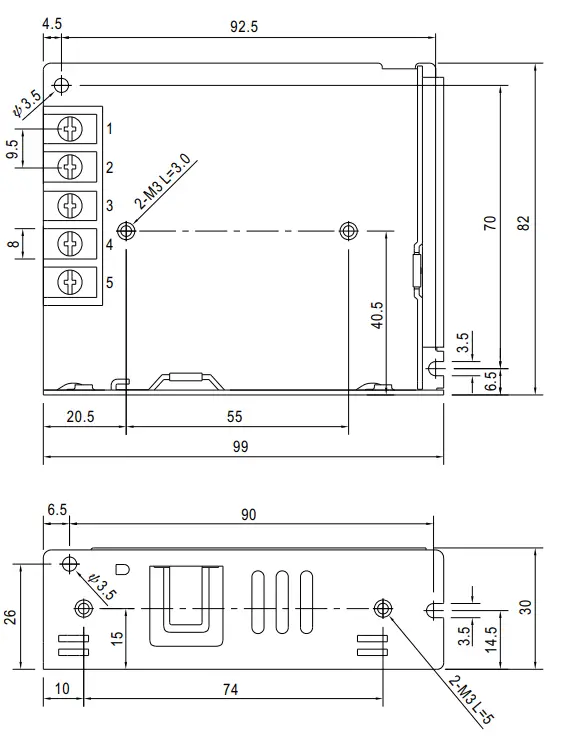 MEAN WELL LRS-50 Series 50W Single Output Switching Power Supply fig